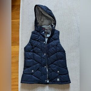 Barbour puffer vest - navy blue - women’s size 6, excellent condition
